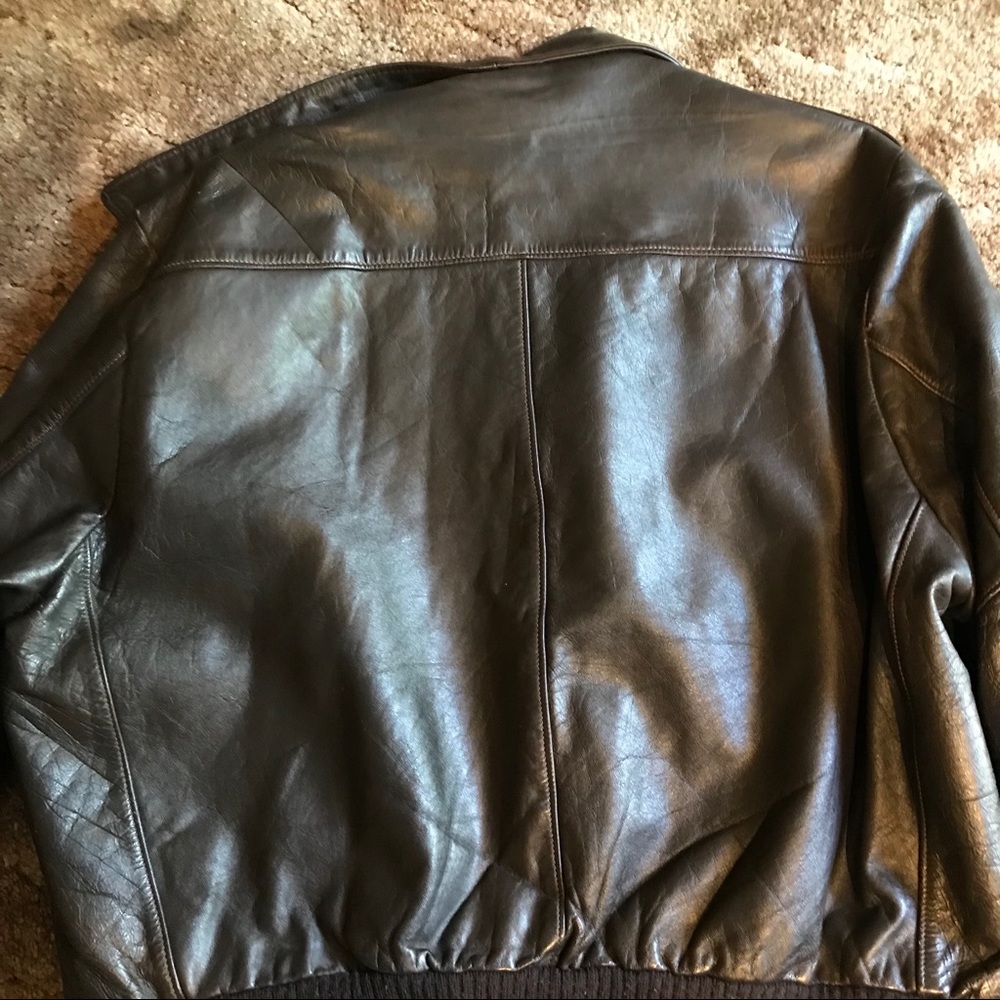 🇺🇸ALS🇺🇸 EUC Black Leather Jacket Size 48R - Picture 8 of 14